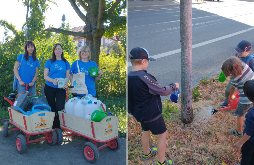 Kinder gießen mit LEIPZIG GIESST