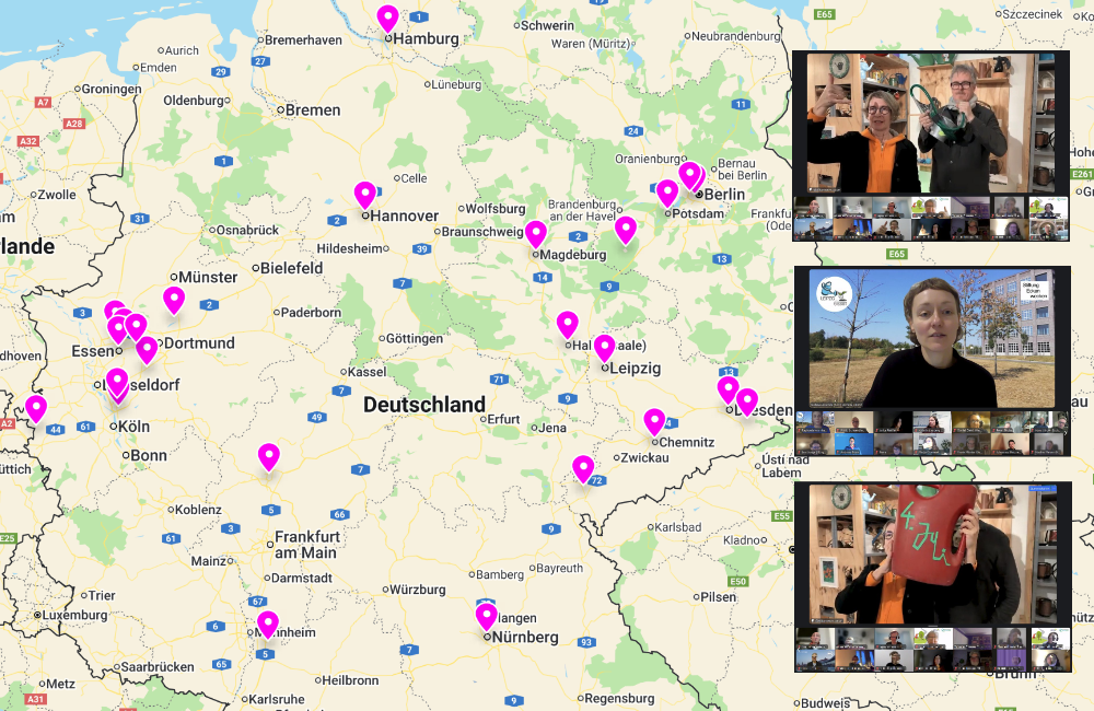 Karte Deutschland gießt Stadtbäume