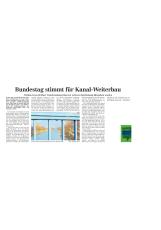 LVZ Bundestag stimmt für Kanal-Weiterbau