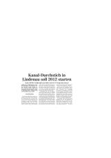 LVZ Kanal-Durchstich in Lindenau soll 2012 erfolgen