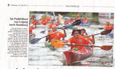 Weltspiegel, Im Paddelboot von Leipzig nach Hamburg