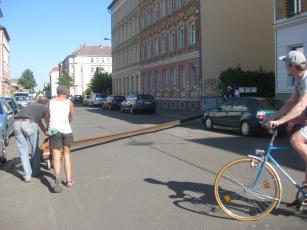 Transport Schienen, Kran, Schwellen, _Straßenquerung
