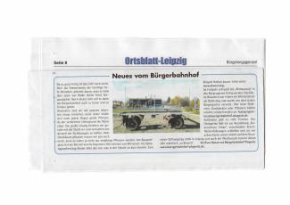 Ortsblatt-Leipzig, Neues vom Bürgerbahnhof